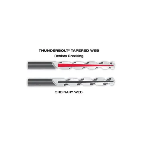 1/2 Milwaukee® Thunderbolt® Titanium Coated Drill Bit