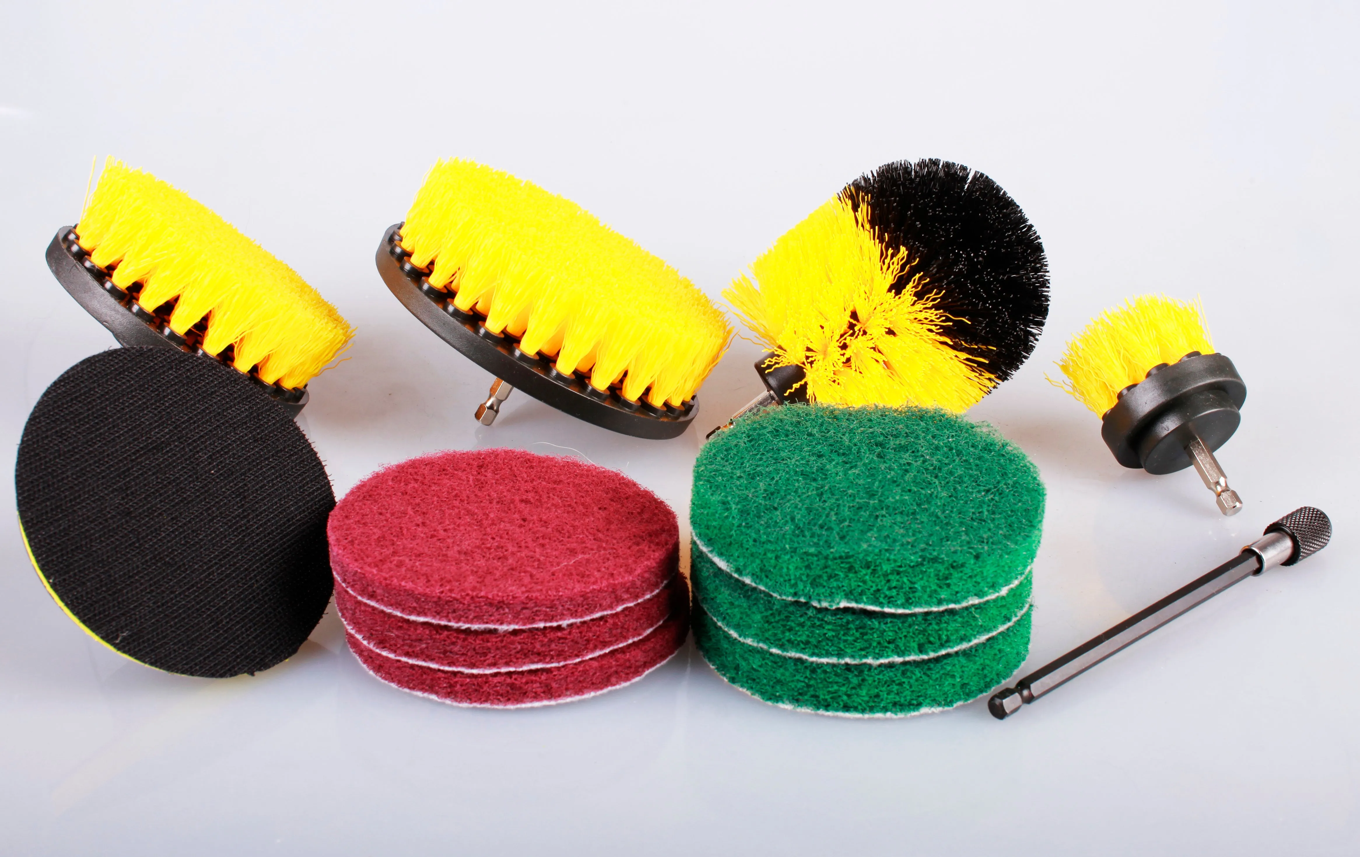 12 Piece Power Drill Brush Scrub Pads Set