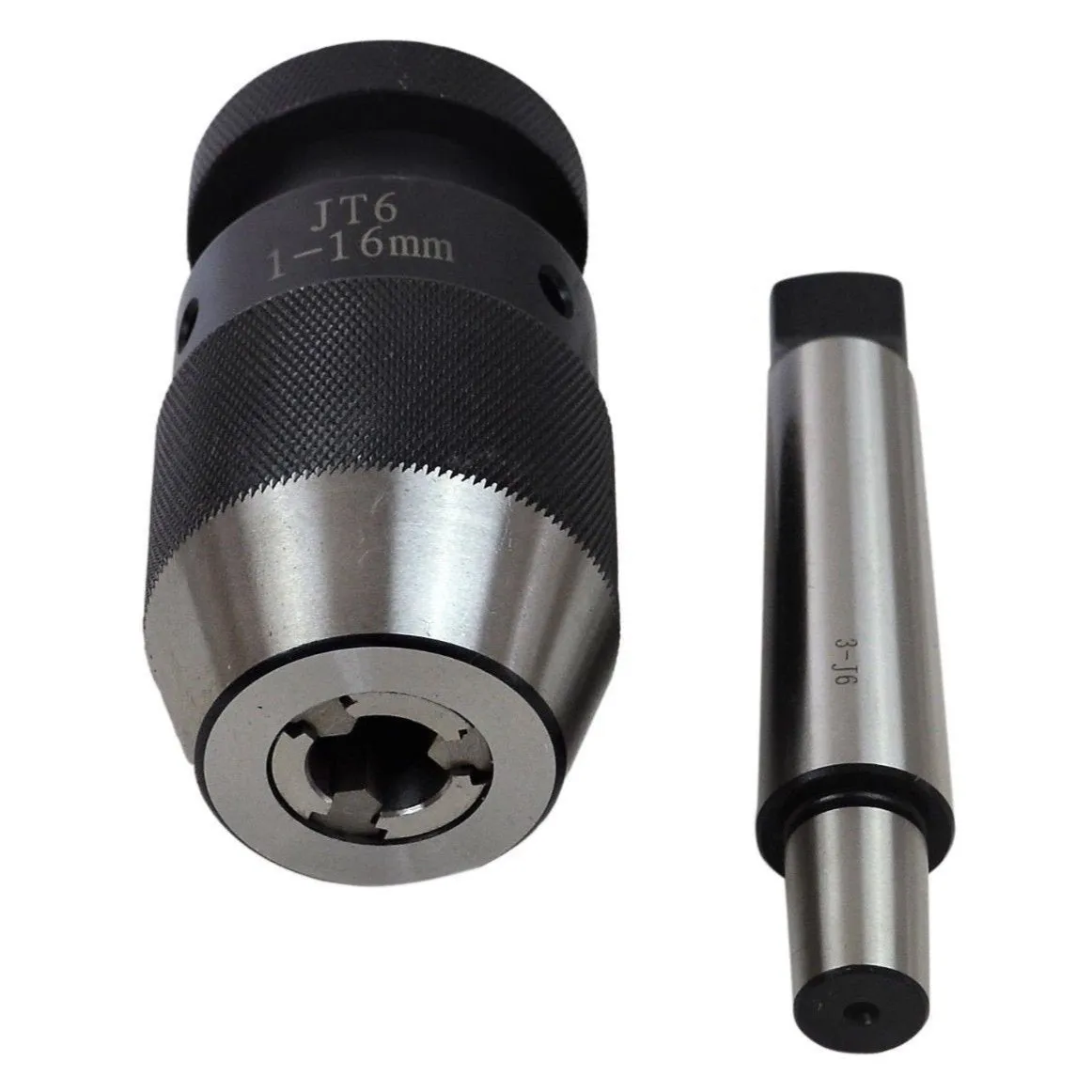 1/32-5/8" or 1-16mm Keyless Drill Chuck with MT3/JT6 Arbor with Tang