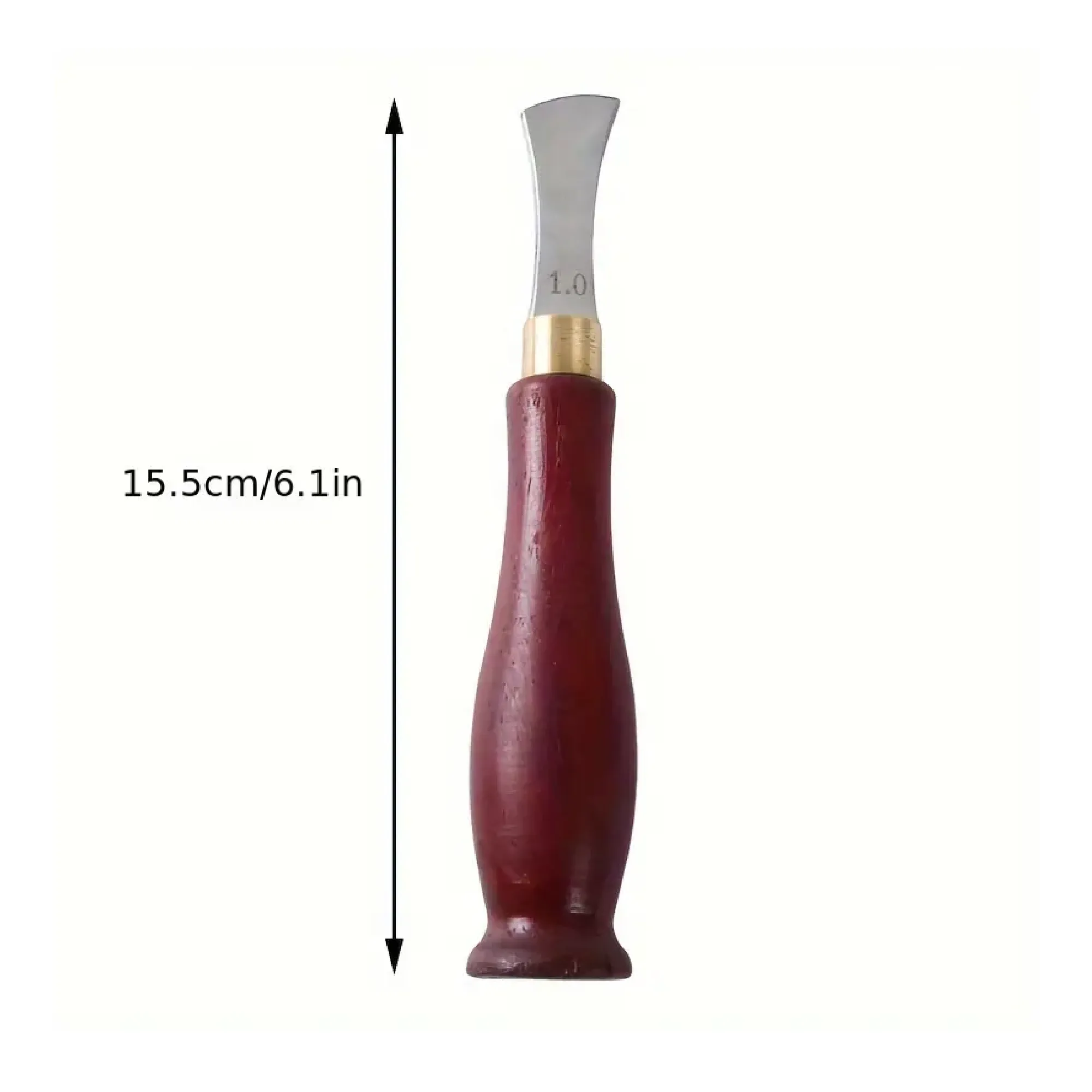 1pc Leather Tool，Solid Wood Wire Crimping Tool Drum Starter Light Circular Crimper Edge Wire Cutter Leather Carving