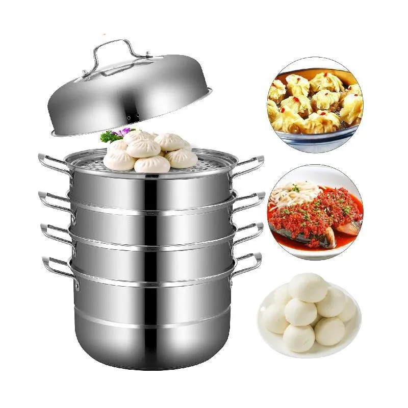 5 Layer Food Steamer Commercial Stock Pot for Steaming Dumplings