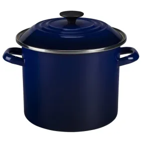 8-Quart Enamel On Steel Stockpot - Indigo