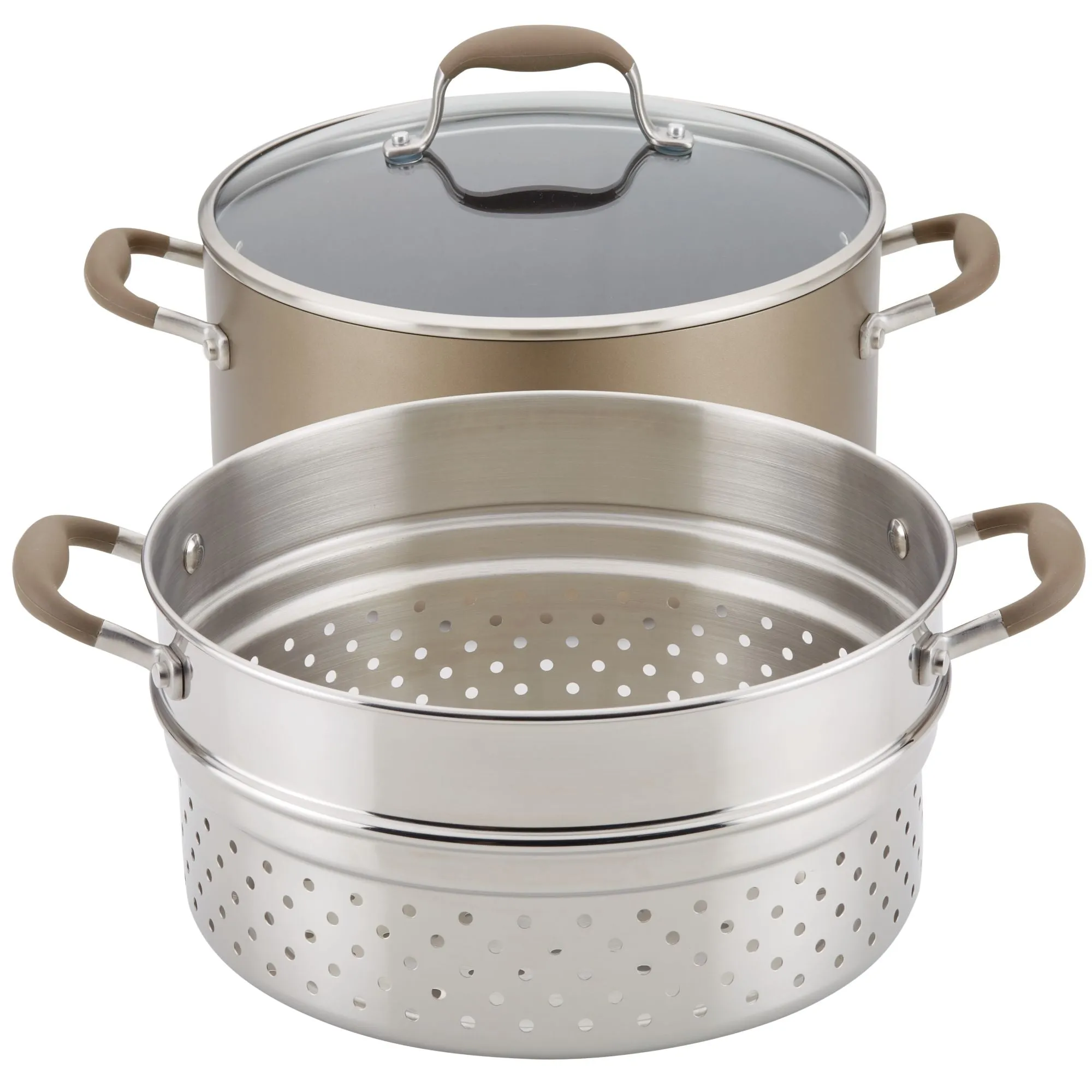 Advanced Home 8.5-Quart Wide Stockpot with Multi-Function Insert