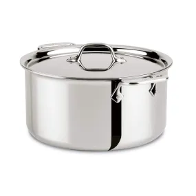 All-Clad 8 Qt Stock Pot with Triple Layer Lid, Stainless Steel