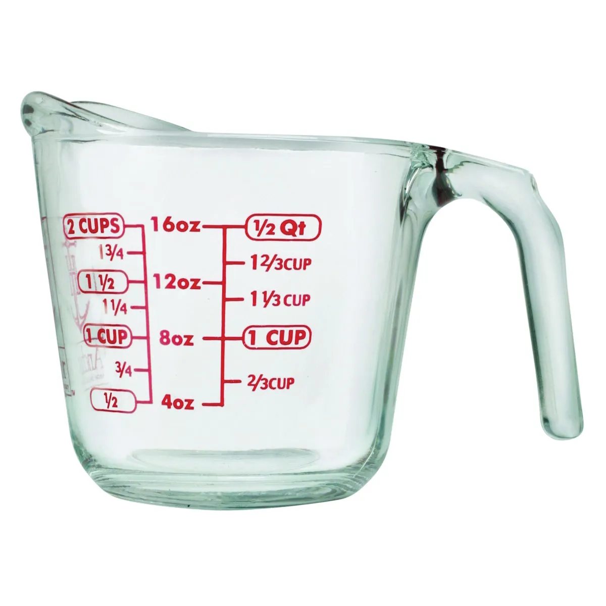 Anchor Hocking 551770L13 Measuring Cup, Glass, Clear