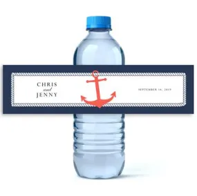 Anchor Rope Water Bottle Labels