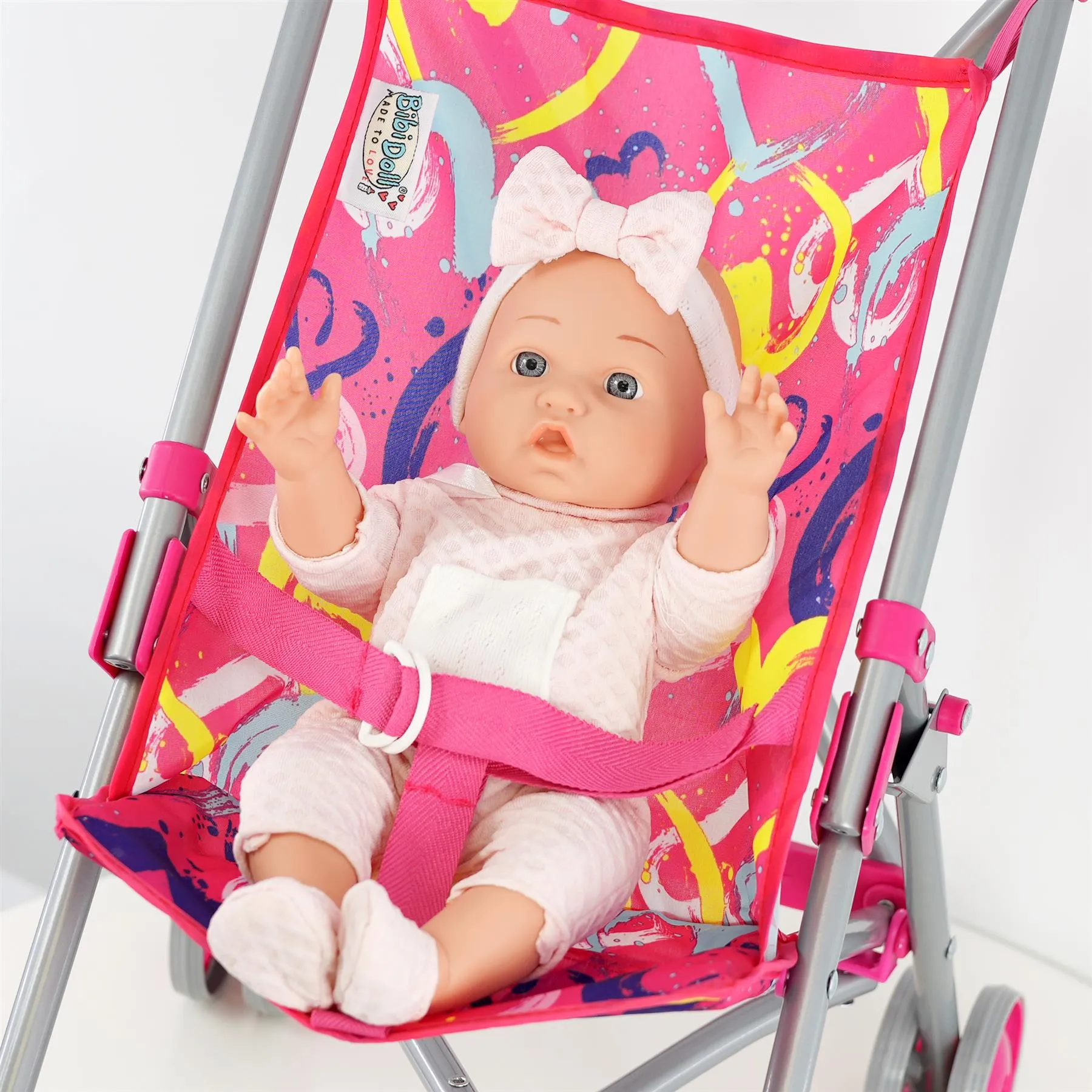 Baby Doll With Stroller & Feeding Accessories Set