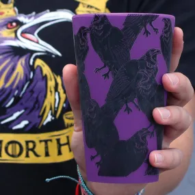 Black Raven Pattern (Purple) / Silicone Pint Glass