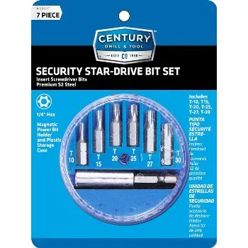 Century Drill & Tool 68017 9pc Security Bit Set