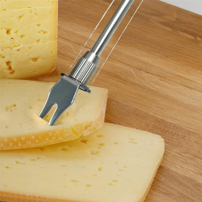 Cheese Board Double Wire Cheese Slicer Adjustable Cheese Wire Cutter