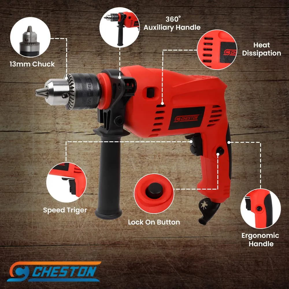 Cheston Impact Drill Machine (13MM-5WALL) 2900rpm, 650W Impact Hammer Drill