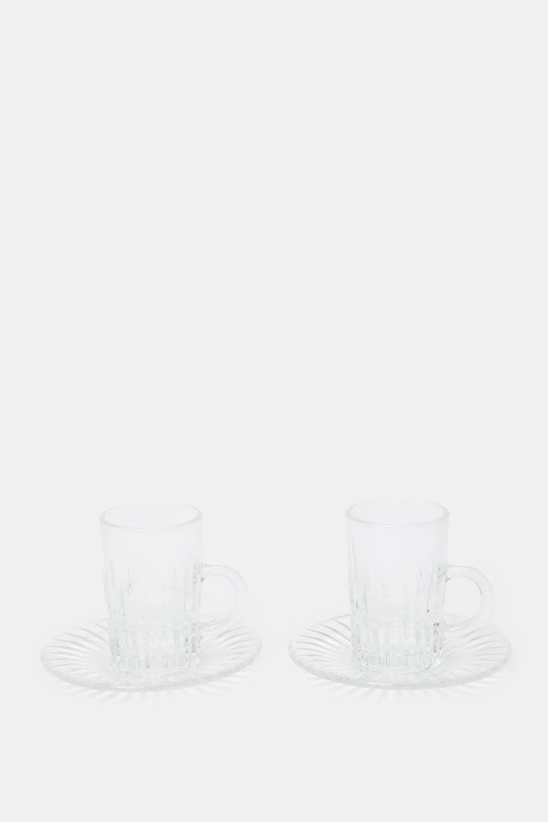 Clear Glass Tea Cup Set (12 Piece)