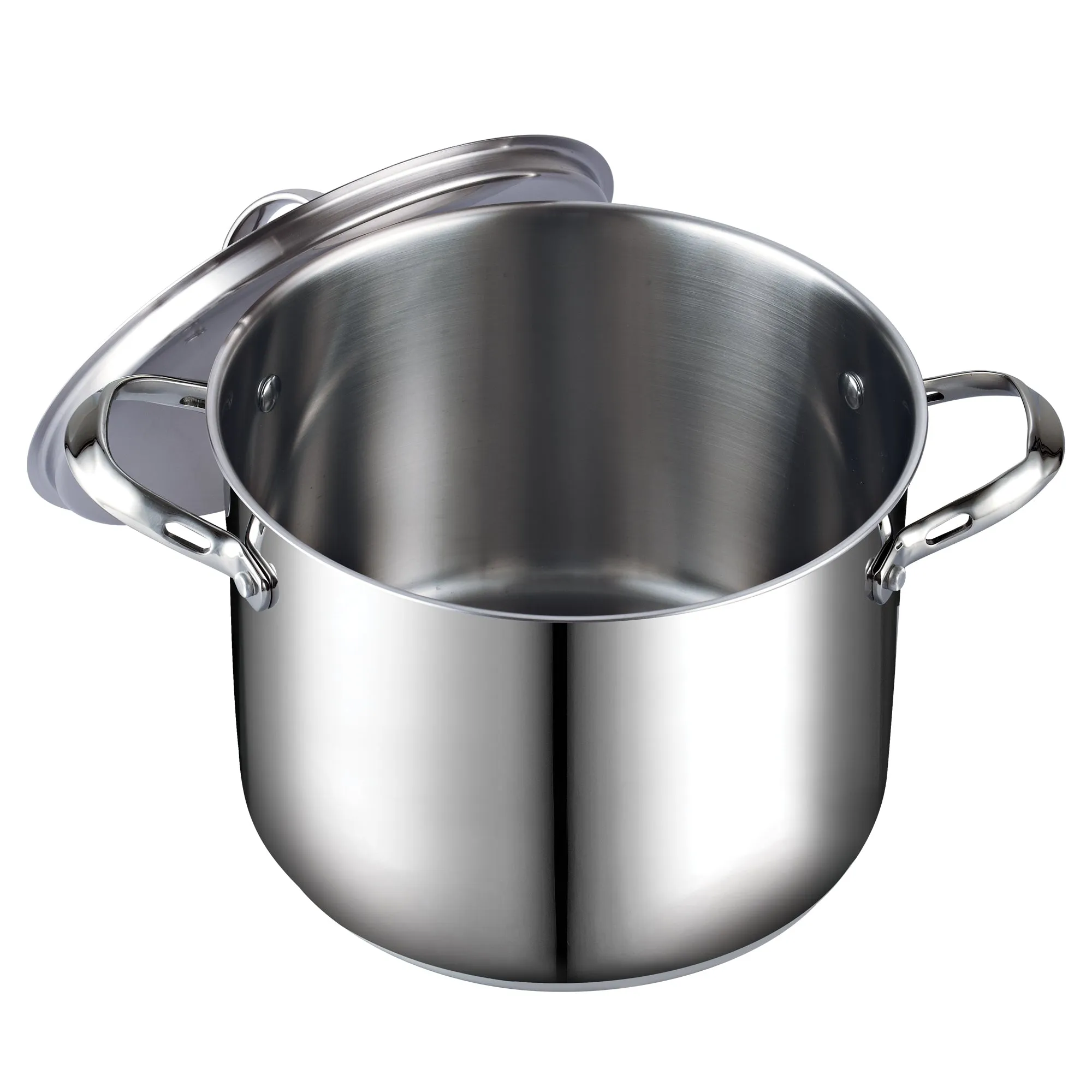 Cooks Standard 18/10 Stainless Steel Stockpot, Classic Deep Cooking Pot Canning Cookware with Stainless Steel Lid, Silver