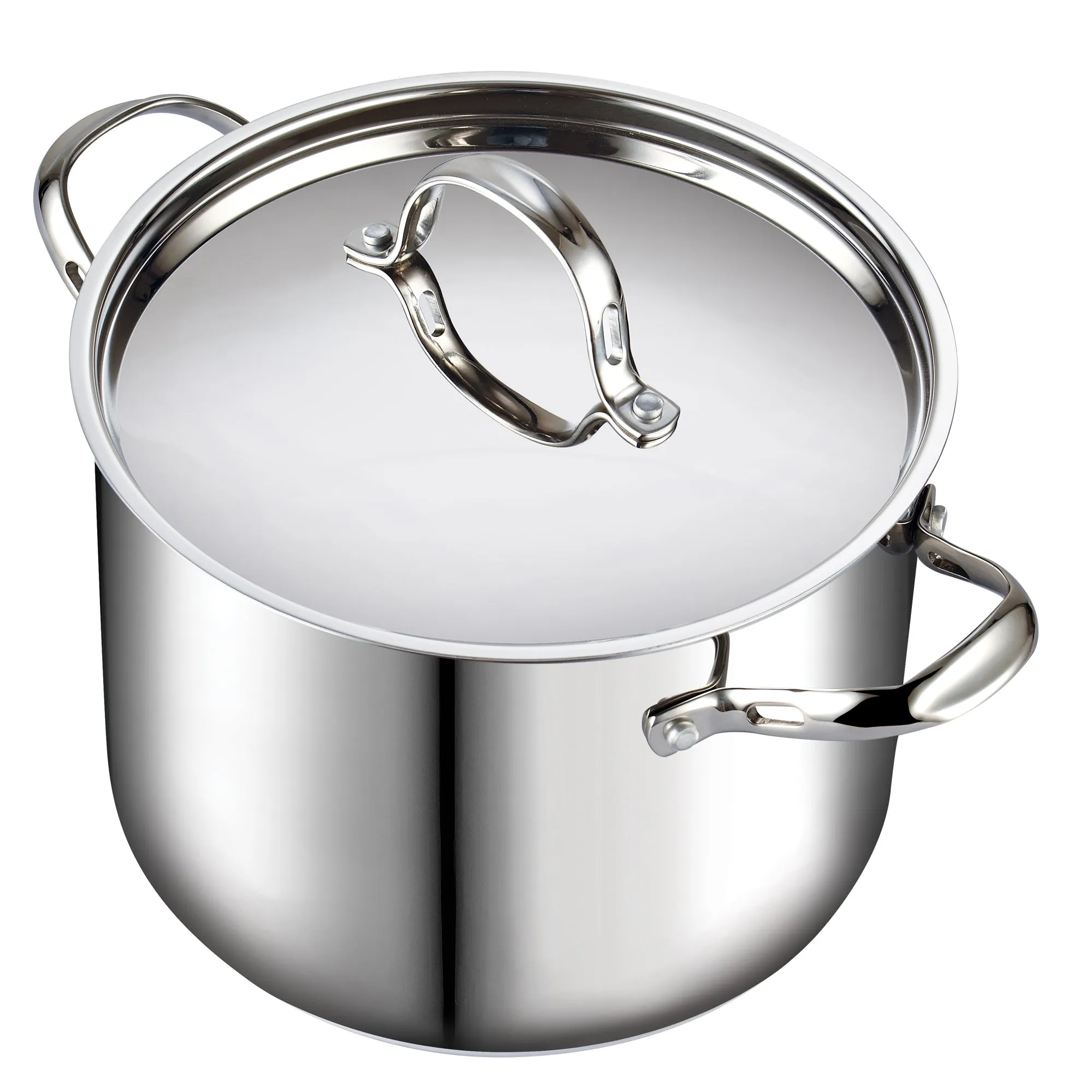 Cooks Standard 18/10 Stainless Steel Stockpot, Classic Deep Cooking Pot Canning Cookware with Stainless Steel Lid, Silver