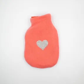 Coral Pink Cashmere Small Hot Water Bottle