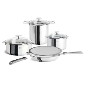 CRISTEL, 18-10 Stainless Steel Set of 12 Piece, 5-Ply construction, Shinny Finish, Dishwasher oven safe, all hobs   induction, Casteline collection, MADE IN France.