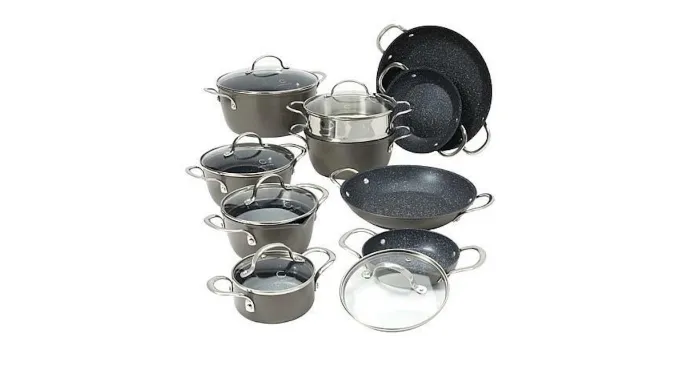 Curtis Stone Dura-Pan Nonstick 16-piece Nesting Cookware Set (New Open Box) - Ships Quick!