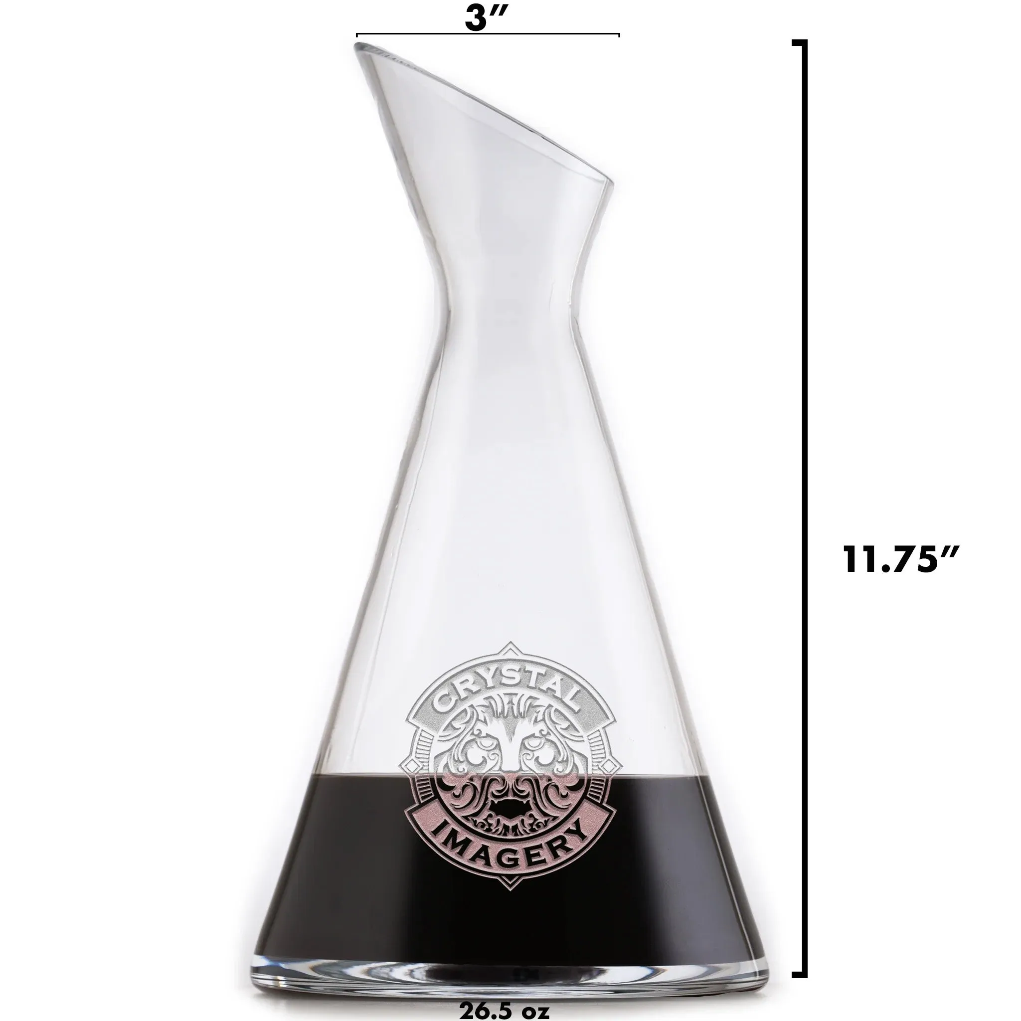 Custom Pinecone Crystal Wine Decanter Gift Set