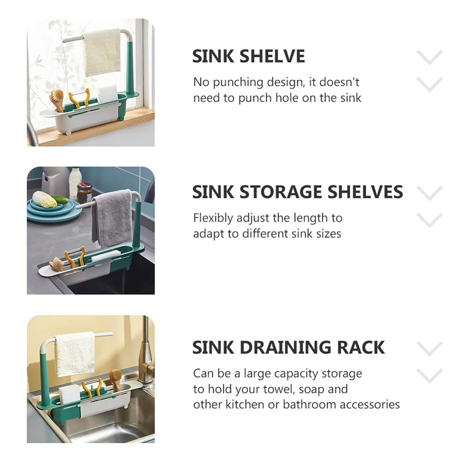 Expandable Kitchen Drying Basket Rack for kitchen Use (Brown Box)