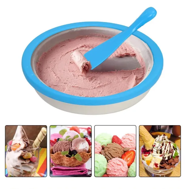 Fried Ice Cream Yogurt Making Machine Ice Cream Roll Maker With 2 Spatulas