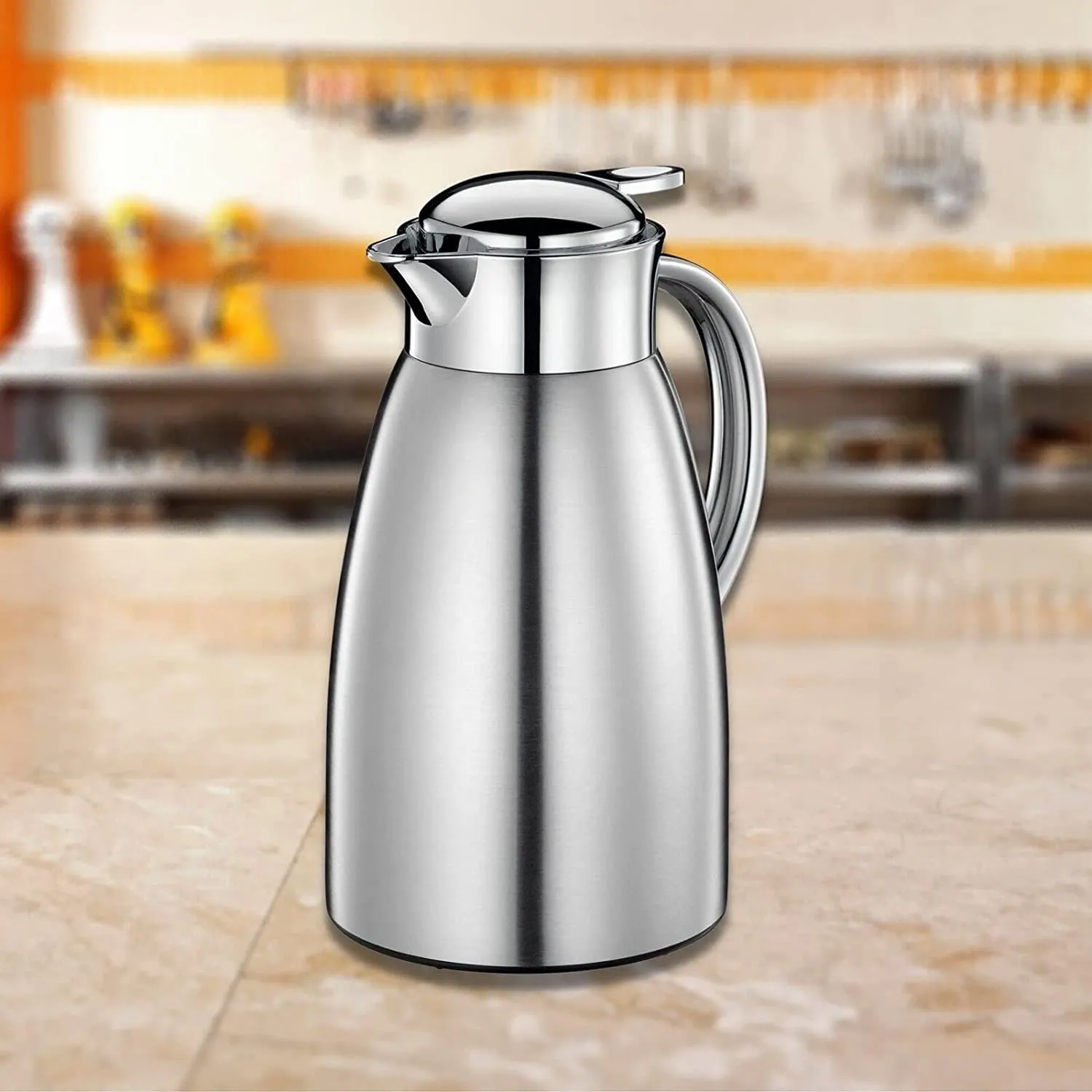 Frieling Triest 51 Ounce Double Wall Insulated Beverage Server, Brushed Stainless