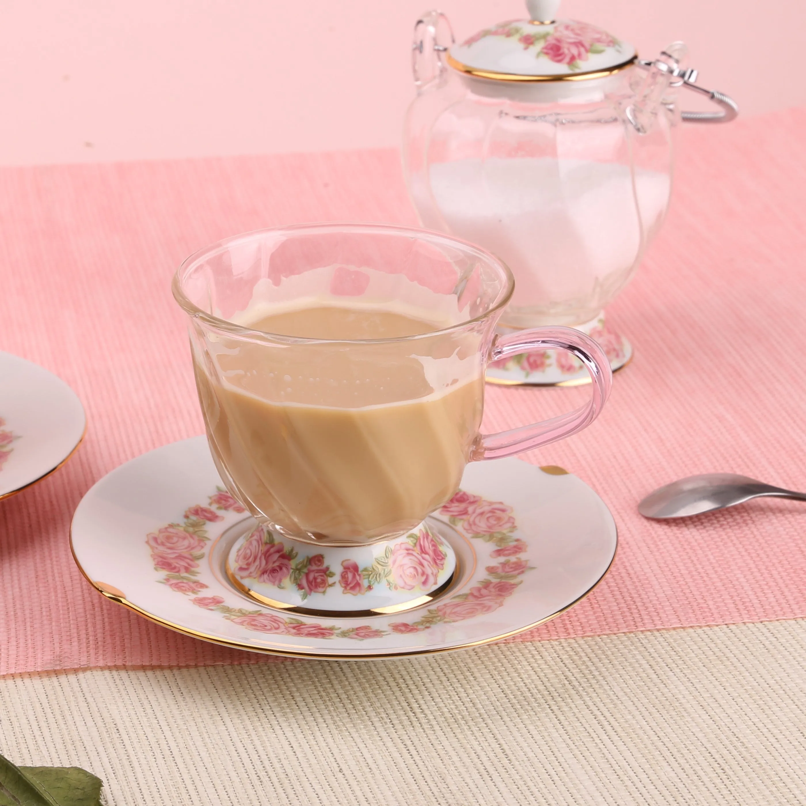 Fusion-Rose Coffee Cup and Saucer (200ml)