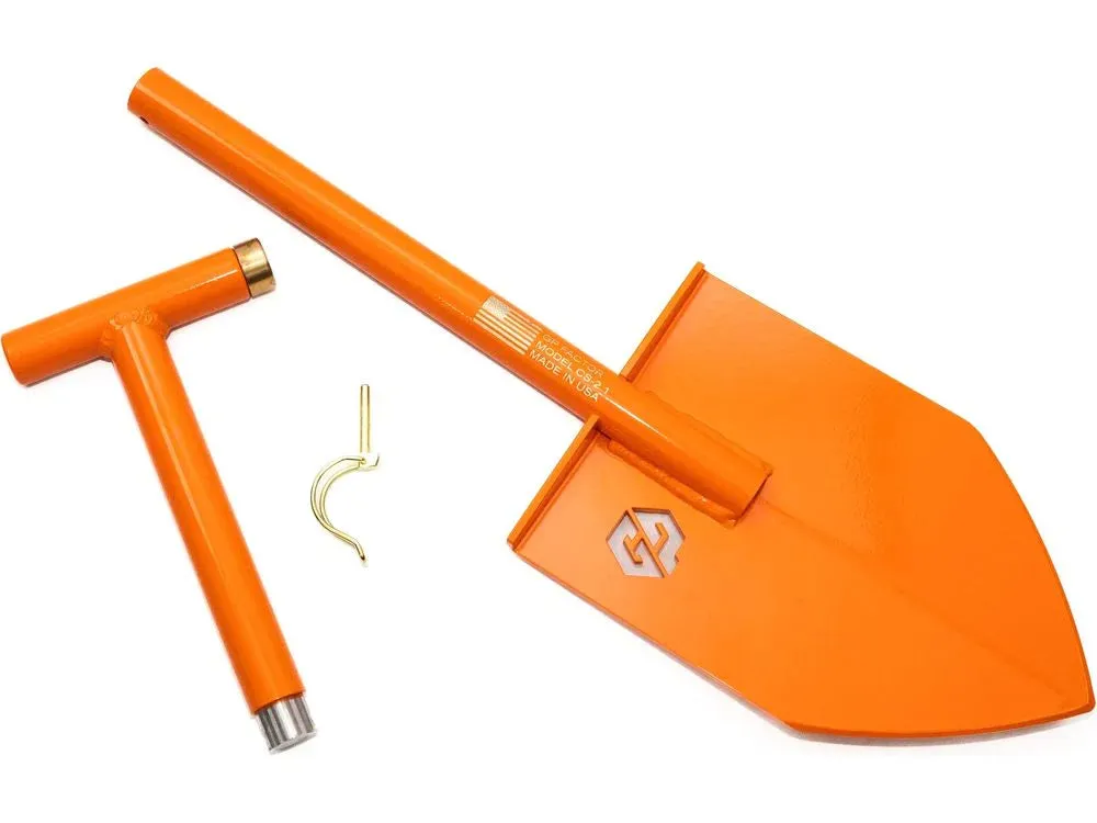 GP Factor Two Piece Camp Shovel Tool - Orange