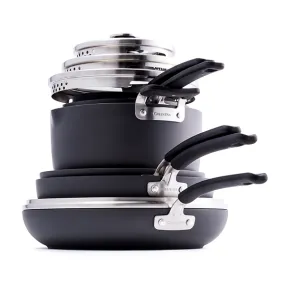 GreenPan Levels Stackable Hard Anodized 11 Piece Cookware Set with Bonus Pan Protectors