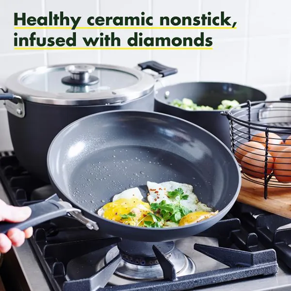 GreenPan Levels Stackable Hard Anodized 6 Piece Cookware Set