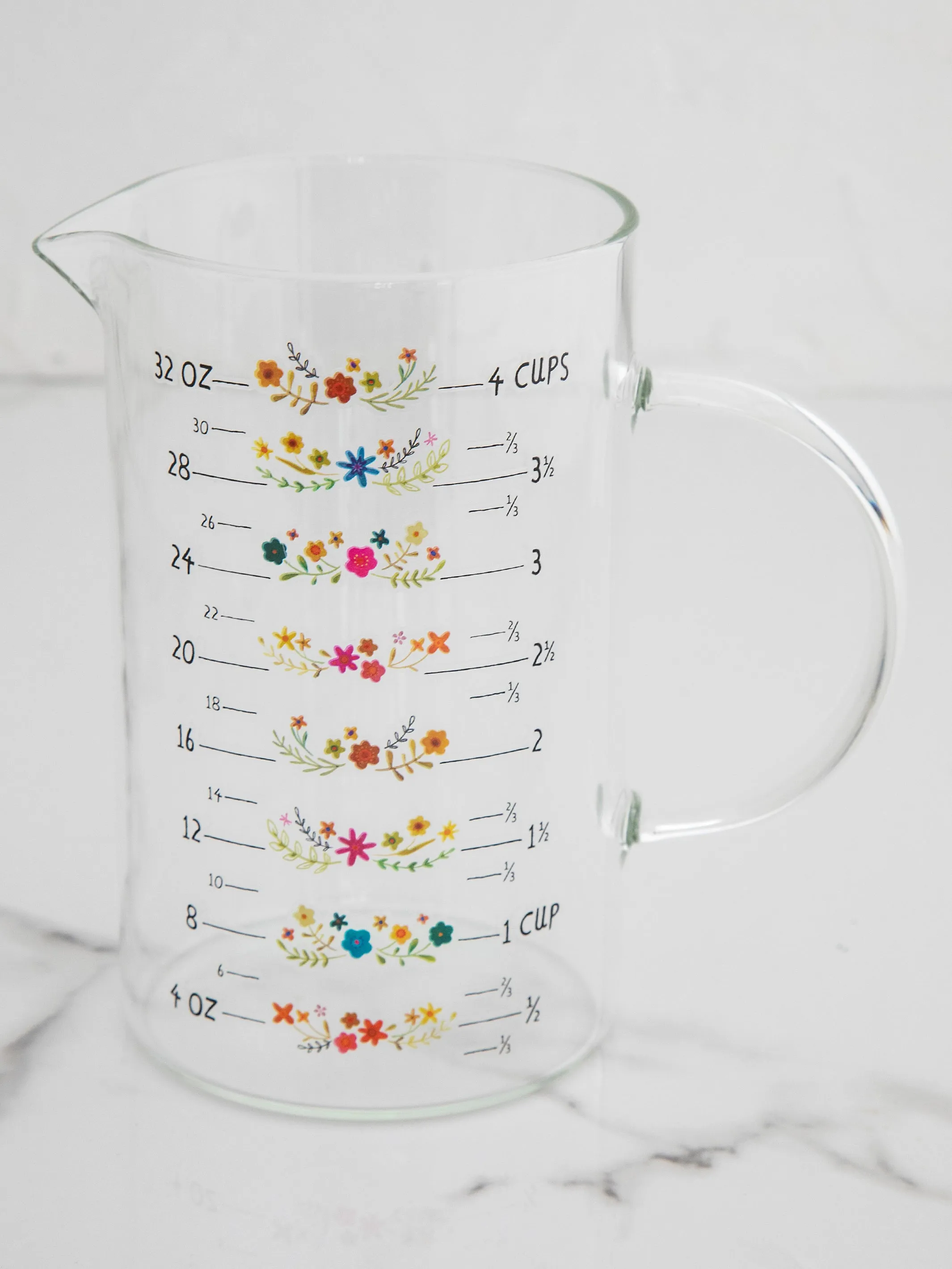 Hand Blown Glass Measuring Cup