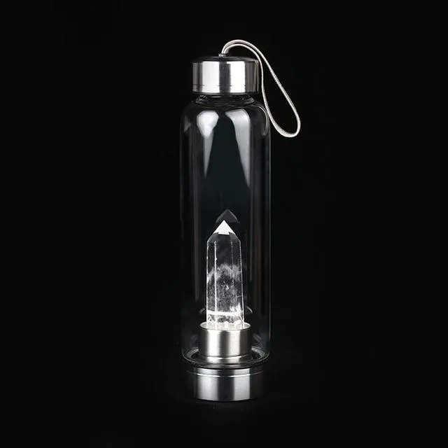 Healing Natural Quartz Water Bottle