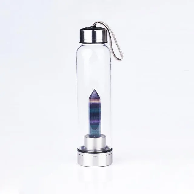 Healing Natural Quartz Water Bottle