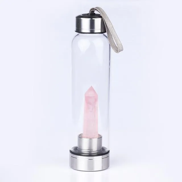 Healing Natural Quartz Water Bottle