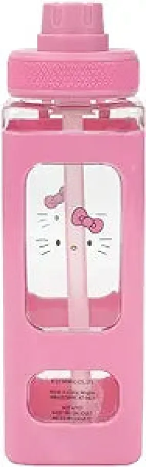 Hello Kitty Pink 24oz Square Water Bottle