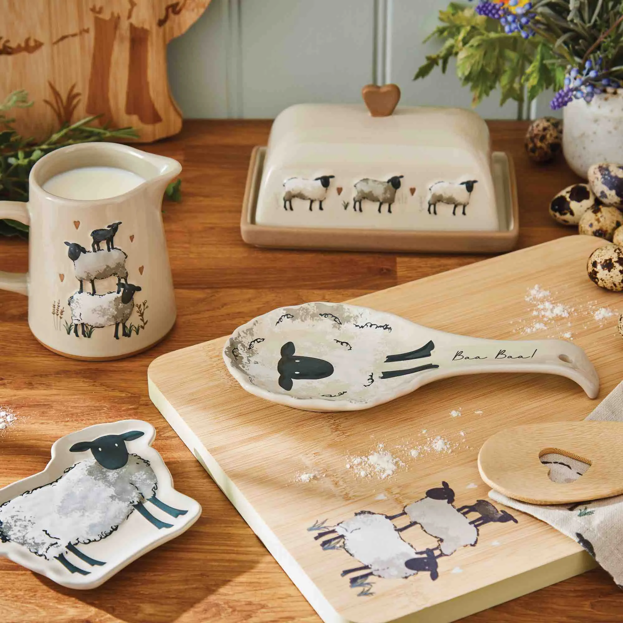 Highland Sheep Ceramic Large Spoon Rest