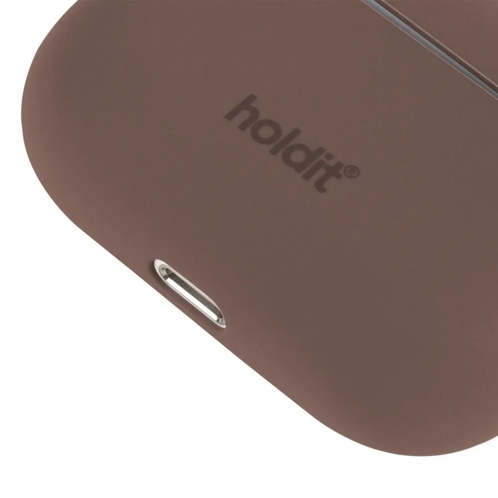 Holdit  Silikone Cover Til AirPods Pro - Dark Brown