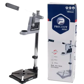 Homdum Drill Machine Stand 500mm- Heavy Cast Iron Base - Bench Press Jig for Electric Hand Drill - Adjustable Collet Upto 43mm - Drilling Depth Upto 60mm.