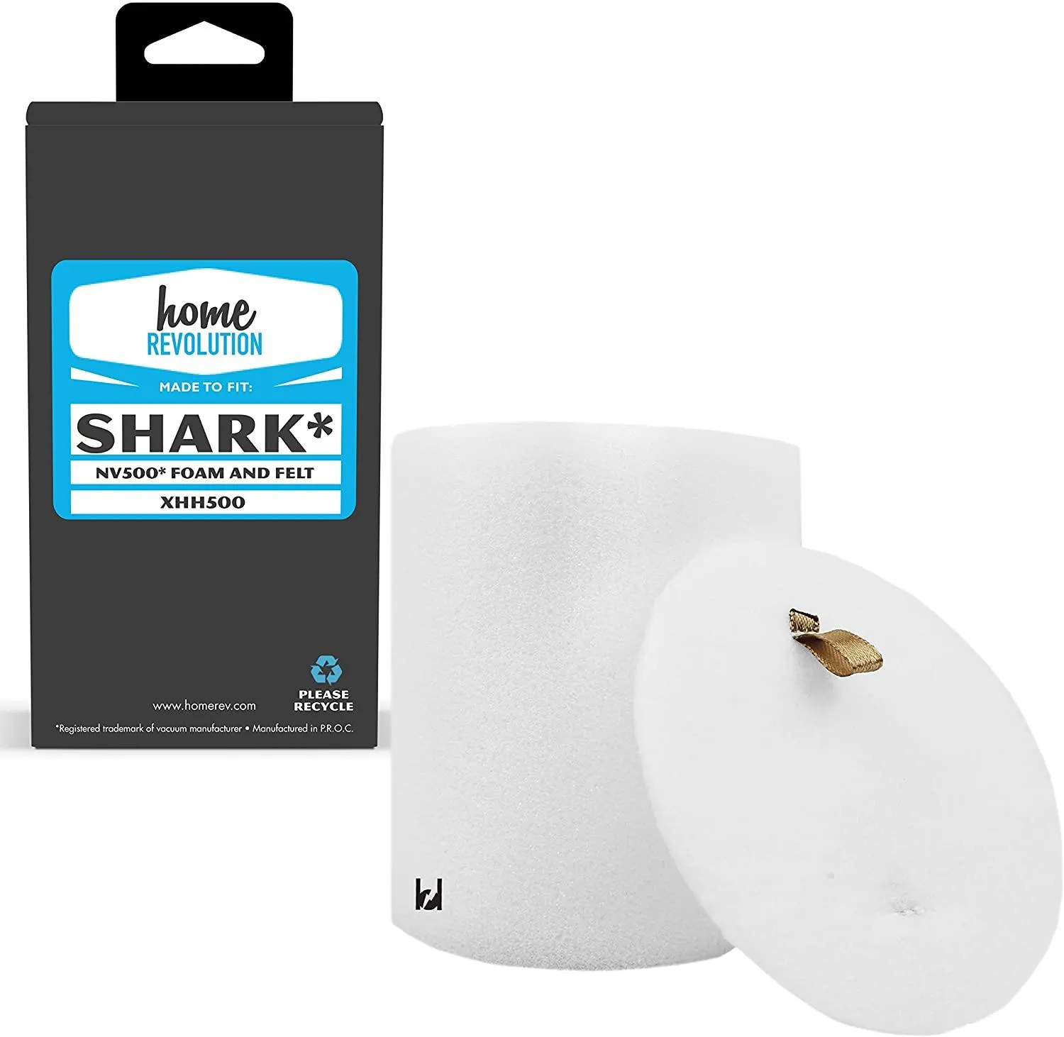 Home Revolution Replacement 1 Foam & 1 Felt Filter Kit, Fits Shark Rotator Pro Lift-Away NV500 Vacuums and Part XFF500