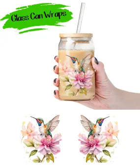 Hummingbird Wrap for 16/20 oz Cups - UV DTF or Sublimation (SHIPS IN 3-7 BUS DAYS)