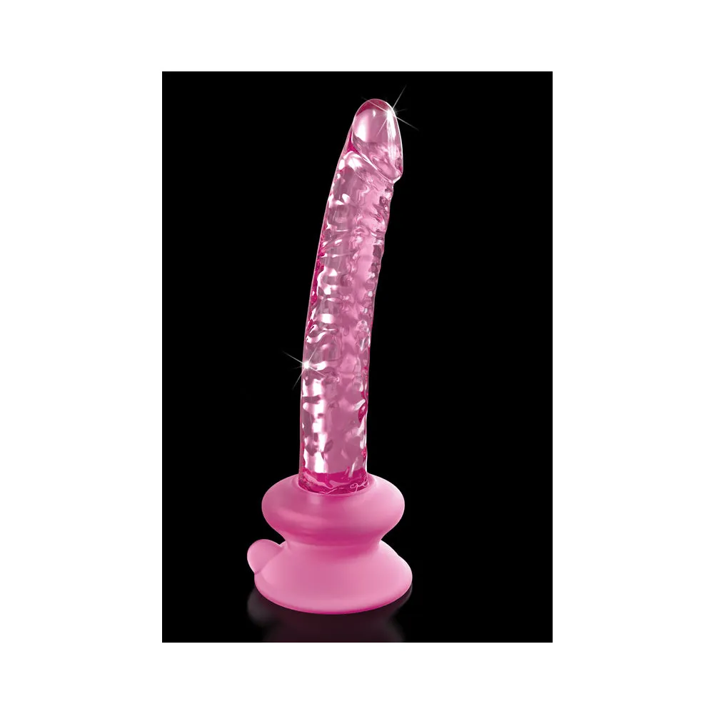 Icicles No. 86 - Glass Suction Cup Dildo - Pink