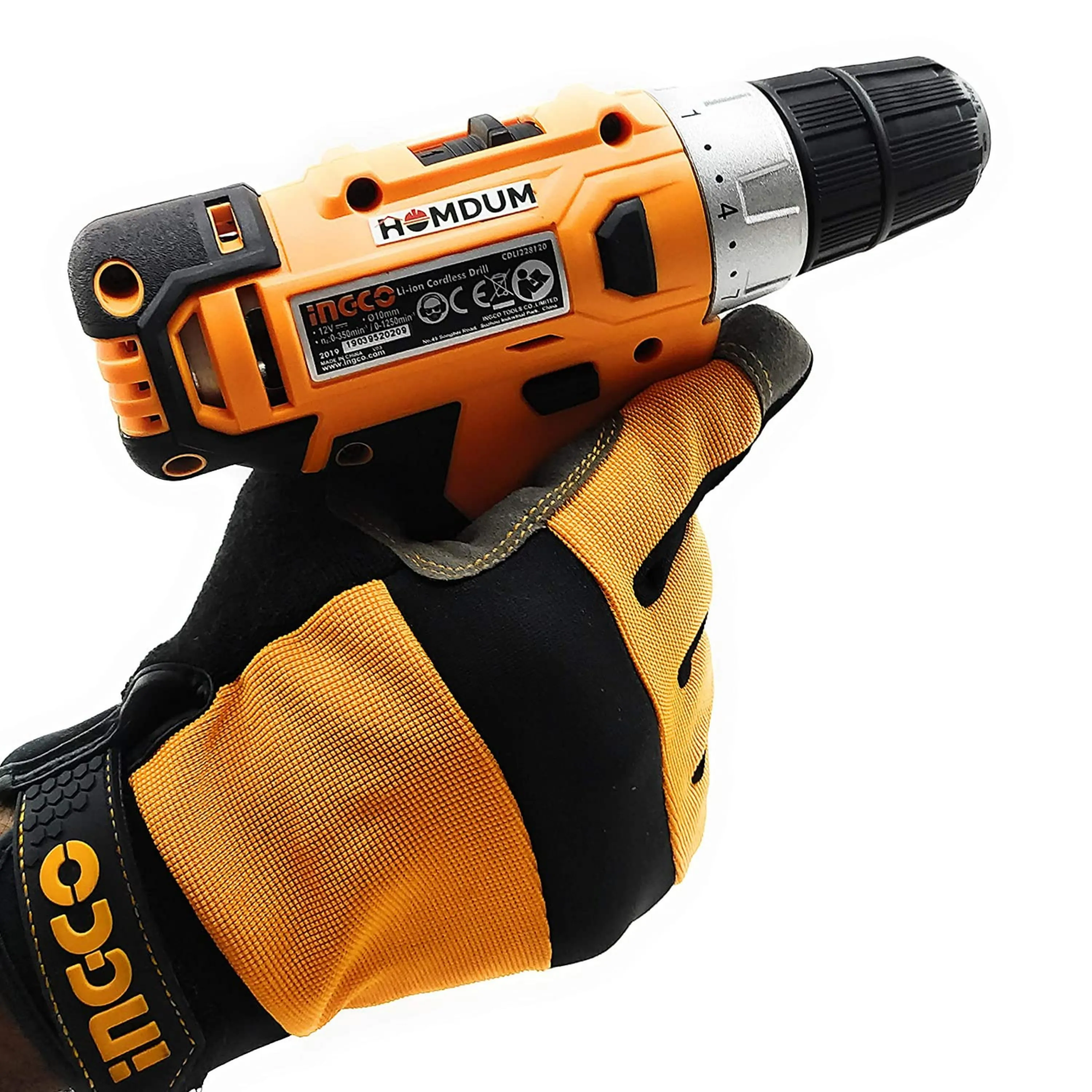 Ingco Cordless 10mm MultiFunction Drill Screwdriver Gun with Multi Screw DIY Set, Screws,Drill Bit &2 Ph2 Bit