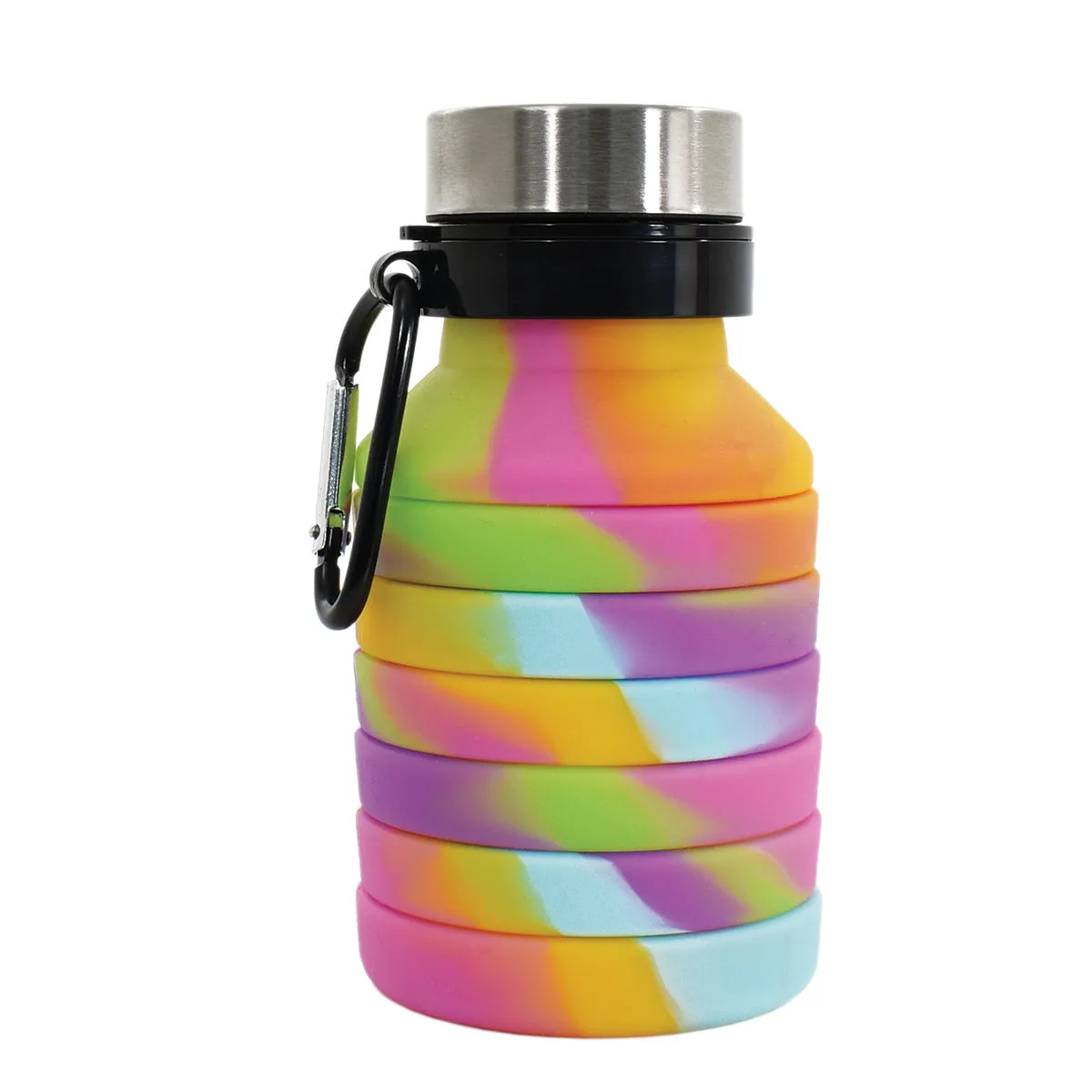 Iscream Tie Dye Silicone Collapsible Water Bottle