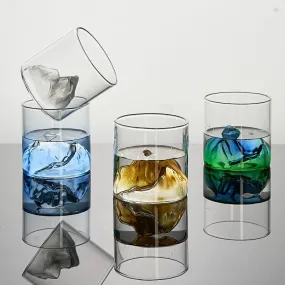 Japanese Whiskey Glass with 3D Vodka Design