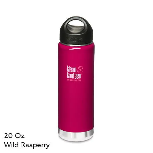 Klean Kanteen Insulated Stainless-Steel Wide-Mouth Bottle with Loop-Top Cap - 20 fl. oz.