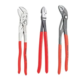 Knipex 9K 00 80 117 US 10 in. Mixed Pliers Wrench Cutter Set (3-Piece)