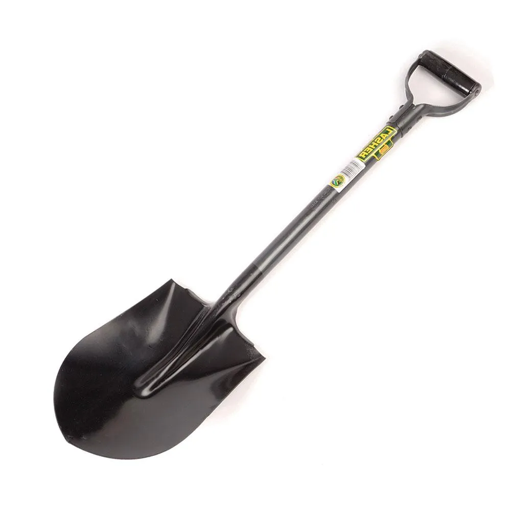 LASHER Round Nose Shovel - Steel Shaft