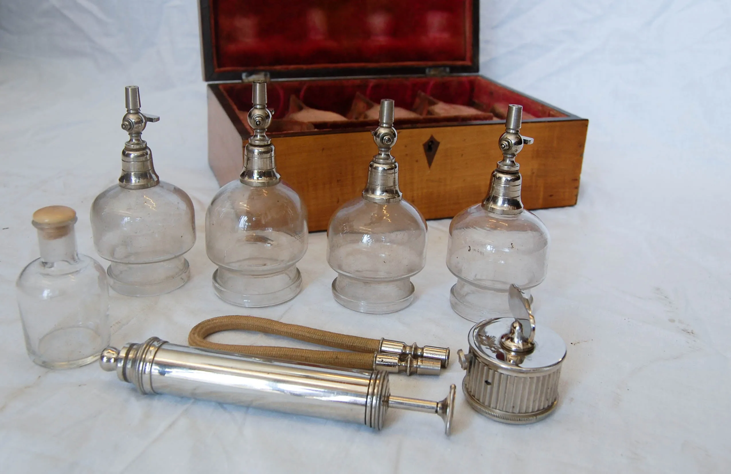 Late Nineteenth Century French Cased Medical Cupping Set