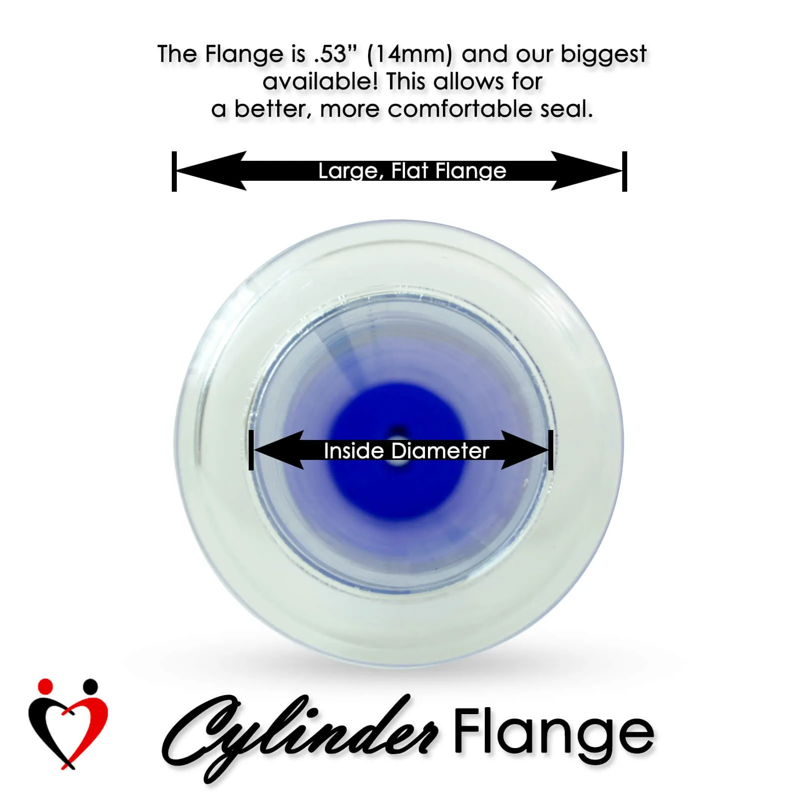 LeLuv Maxi Penis Pump | Blue Handle Clear Hose, All Gauge Options | WIDE FLANGE Cylinder