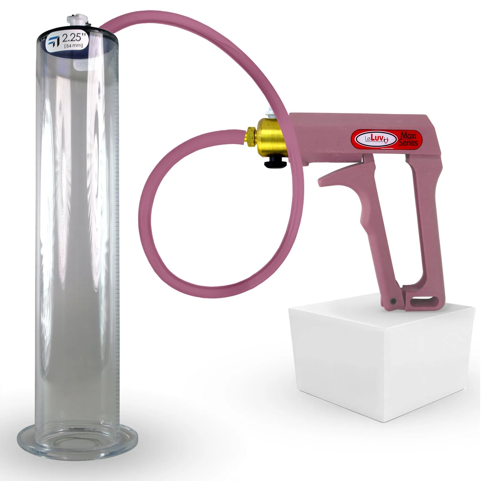 LeLuv Maxi Penis Pump | Silicone Hose Version with Gauge Options | WIDE FLANGE Cylinder