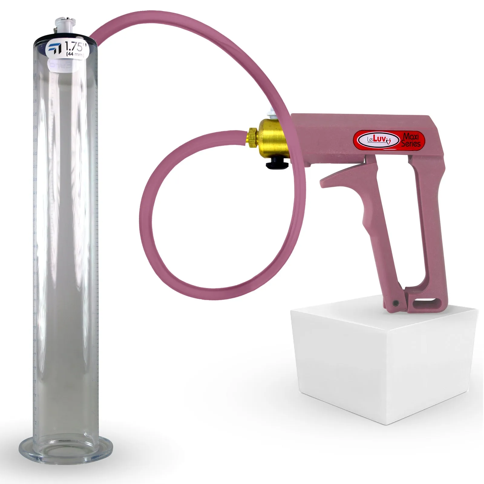 LeLuv Maxi Penis Pump | Silicone Hose Version with Gauge Options | WIDE FLANGE Cylinder